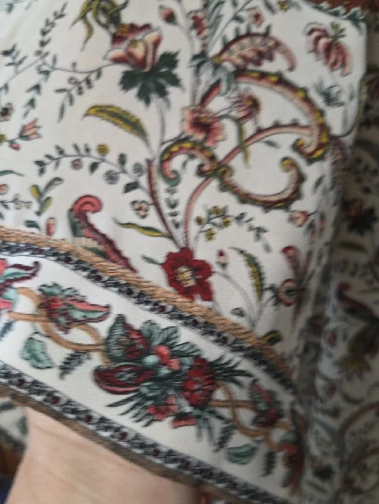 Max Studio Cream Floral Open Front Kimono with Multicolor Motif - Picture 4 of 4